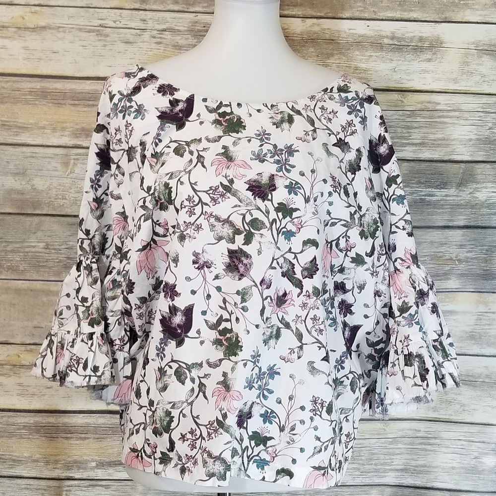 MELROSE AND MARKET  SPRING  BOHO BELL SLEEVE TOP